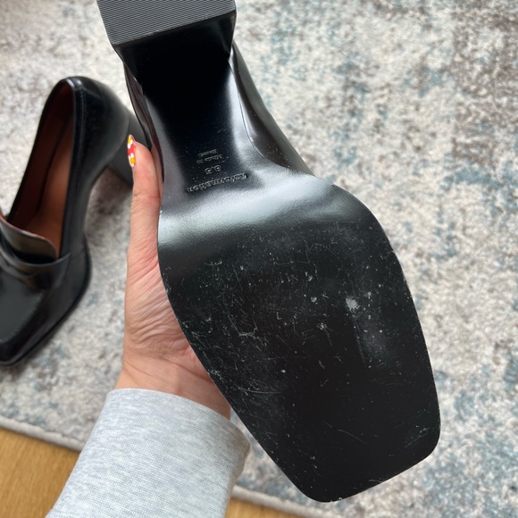 Reformation - Nadine Black Block Heel Loafers - Picture 6 of 7